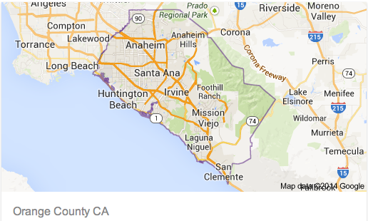 Orange County Californa Map
